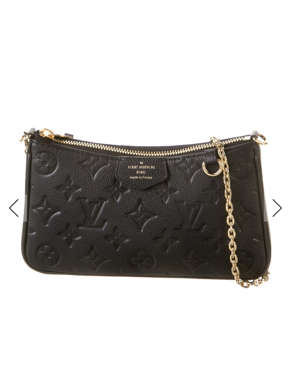 Louis Vuitton Black Monogram Empreinte Chain Mini Pochette